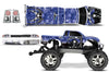 AMR Racing RC Graphics kit Sticker Decal Compatible with Traxxas Stampede VXL 1/10 #3607L - Reaper - Blue