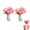 2Pcs Mini Dollhouse Miniature Vase Micro Landscape Colorful Flower Glass Bottle Miniature Decoration for 1:12 Scale Dollhouse Scene Props Décor