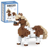 QISHOUTING Horse Mini Building Toy for Kids, Farm Animals Mini Stallion Building Blocks & Learning Toy for Girls Boys, Stallion Figurine Toys