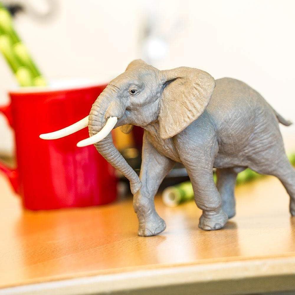 Safari Ltd. African Bull Elephant Figurine - Realistic 7.6" Wildlife Figure - Educational Toy for Boys, Girls, and Kids Ages 3+
