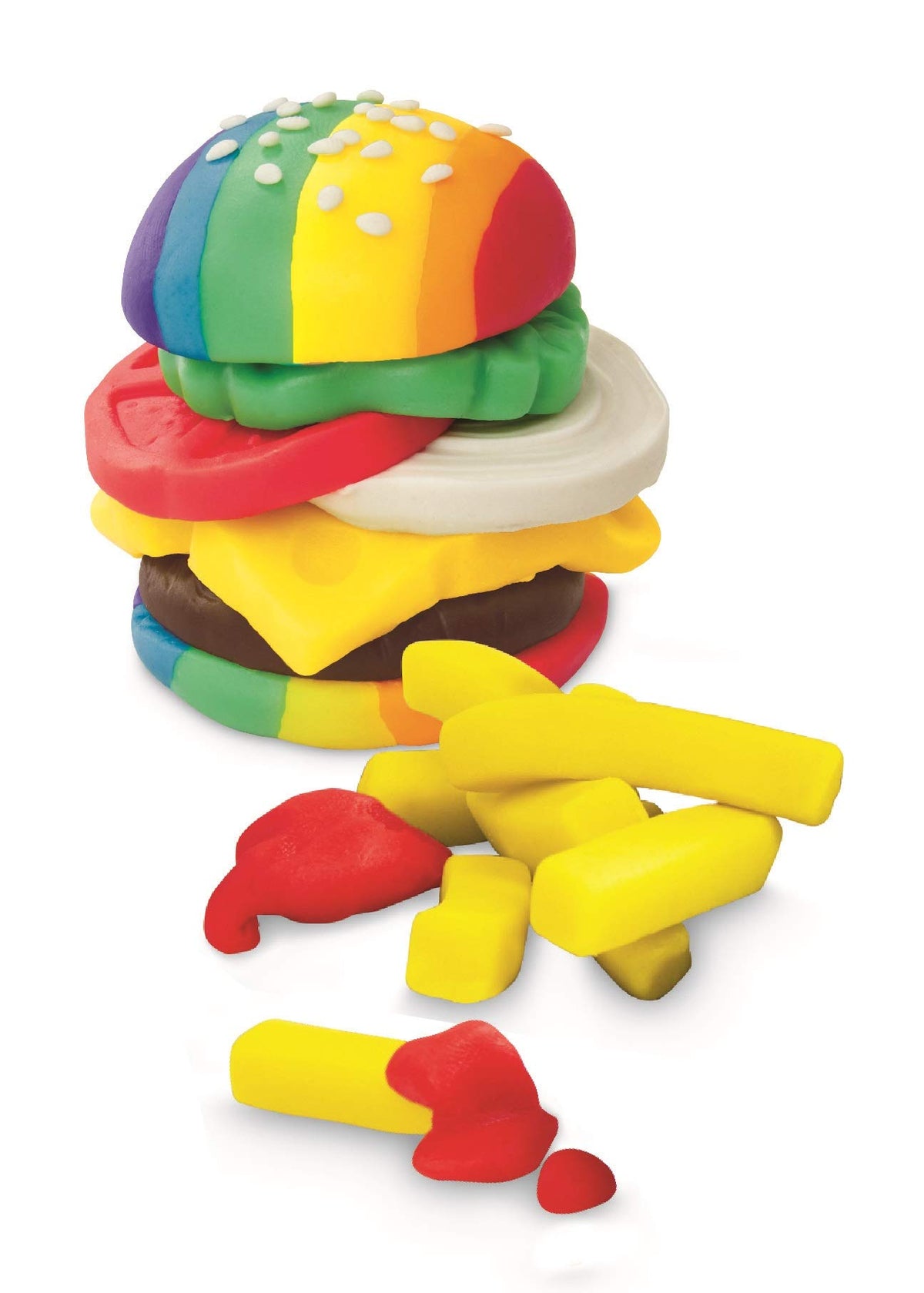 Play-Doh Kitchen Creations Burger and Fries Set with 8 Non-Toxic Colors