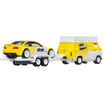 Hot Wheels 2025 Legends Tour Team Transport BMW M3 (E46) HW Rally Hauler - Premium Die-cast Collectible