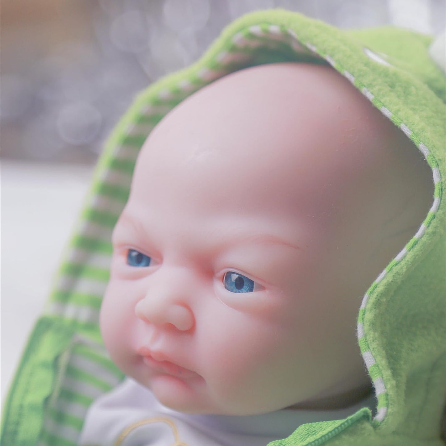 AISITE Full Silicone Baby Doll Girl - 18 Inch Realistic Platinum Silicone Reborn Baby Doll for Christmas and Birthday Gift (18 inch Girl Painted A)