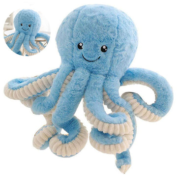 JOSON Cute Octopus Plush Toys, Soft Octopus Stuffed Animals, Girls and Boys Adult Birthday (16 Inch, Blue)