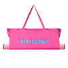 CTHMTMXS Rose Red Mahjong Bags for Tiles and Racks, 28x9 Inch Empty Mahjong Tote Bag with Zipper Closure and Outer Pockets, 16 OZ Canvas Waterproof