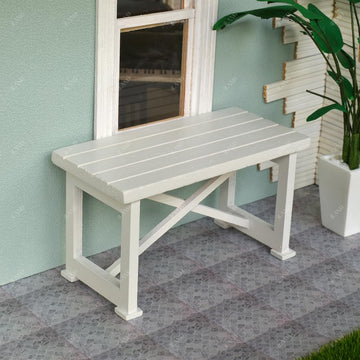 iLAND Dollhouse Furniture of Wooden Table for Doll House Garden Decor, Miniature Dollhouse Accessories Tiny Table Model on 1/12 Scale