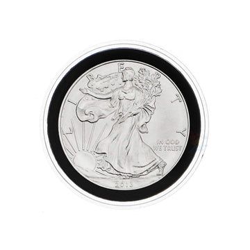 (20) Air-tite 40mm Black Ring Coin Holder Capsules for American Silver Eagles & 1oz China Silver Panda Sterling