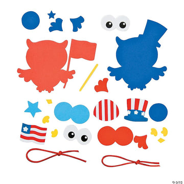 Patriotic Owl Ornament Craft Kit -12 - Crafts for Kids and Fun Home Activities
