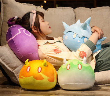 CHAOZI0 Children’s Plush Toy Pillow, Sofa Cushion, Plush Stuffed Doll Soft Pillow, Role-Playing Game Fan Props (13.8" Grass)