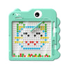 Mandarooker Magnetic Drawing Board?Large Magnet Doodle Board with Pen and Dot Beads,20 Colored Pattern Cards,Montessori Toys and Travel Toys