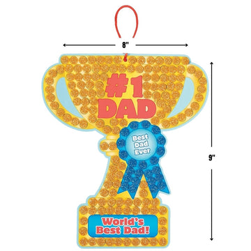 Dad Glitter Foam Mosaic Sign Craft Kit -12 - Crafts for Kids and Fun Home Activities