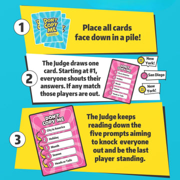 Viral Studios Don't Copy Me | The Party Card Game Where Matching Gets You Eliminated - Fast-Paced Game for Friends, Families, & Game Nights, All Ages