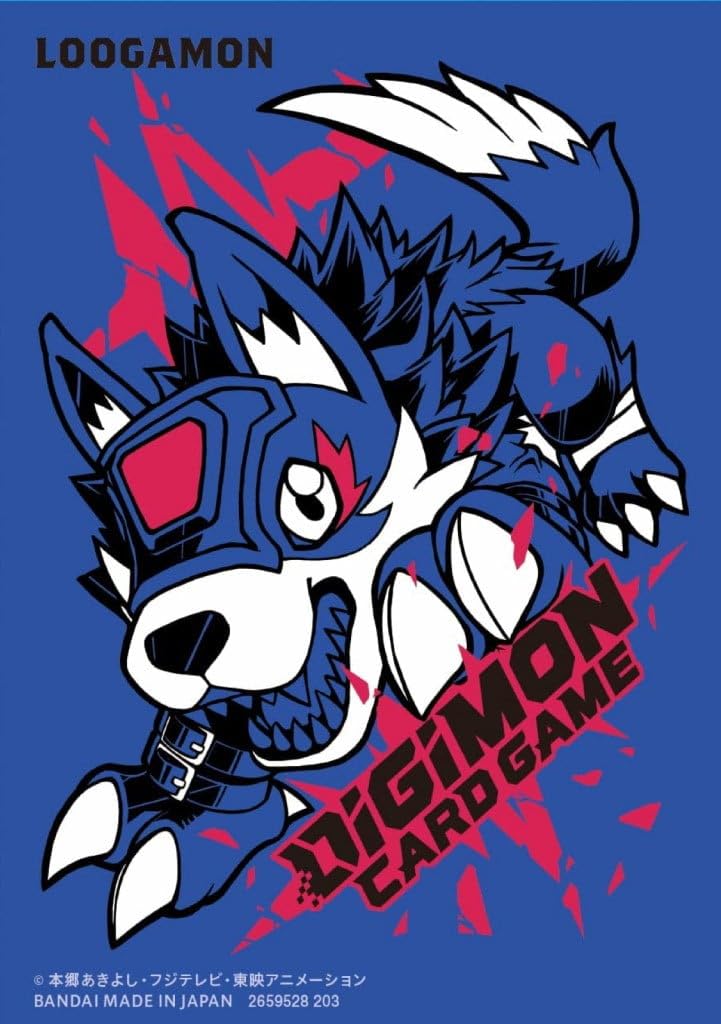 Digimon Trading Card Supplies - Deck Sleeves - LOOGAMON (60 Sleeves)