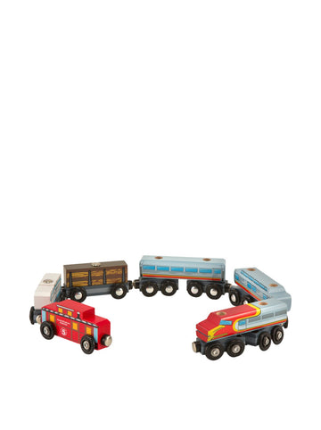Melissa & Doug Wooden Train Cars Set