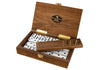 Alex Cramer 'Cabin Club' Classic Domino Set with Black Walnut Case - Premium Quality 28 Indestructible Double Six Dominoes (Double 6 Dominos Set)
