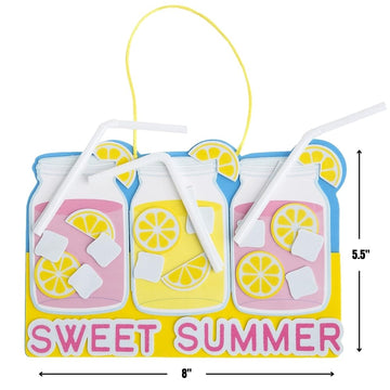 Fun Express Sweet Summer Lemonade Sign Craft Kit - Makes 12