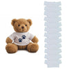 Get Ready Kids 12 Pcs Teddy Bear T-Shirts White Crew Neck for Plush Toys
