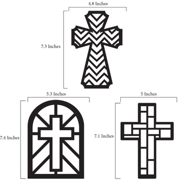 VHALE Suncatchers Craft 3 Sets (9 Cutouts) w Tissue Papers Stained Glass Effect Paper Sun Catcher Kit, Window Art, Classroom Crafts, Creative Art