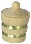 International Miniatures by Classics Dollhouse Miniature Wood Bucket with Removable Lid