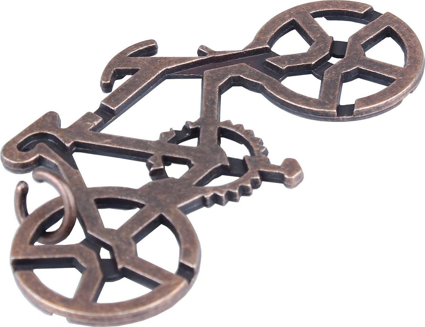 SHUYUE Bicycle Metal Puzzle Lock IQ Test Mind Game Toys Brain Teaser Metal Puzzles Magic Trick Toy for Kids and Adults