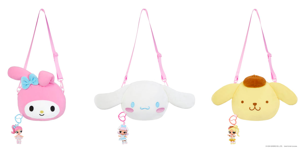 LOL Surprise Loves Hello Kitty and Friends Big Reversible Plush - Large Pompompurin Plush with Matching LOL Tot, Sanrio Characters, On-the-Go Play,
