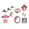 Tender Leaf Toys - Wall Décor - 10 Pcs Dollhouse Miniature Decorations Kit - 1:12 Scale Mini Doll House Accessories with Sticky Tape - Age 3+