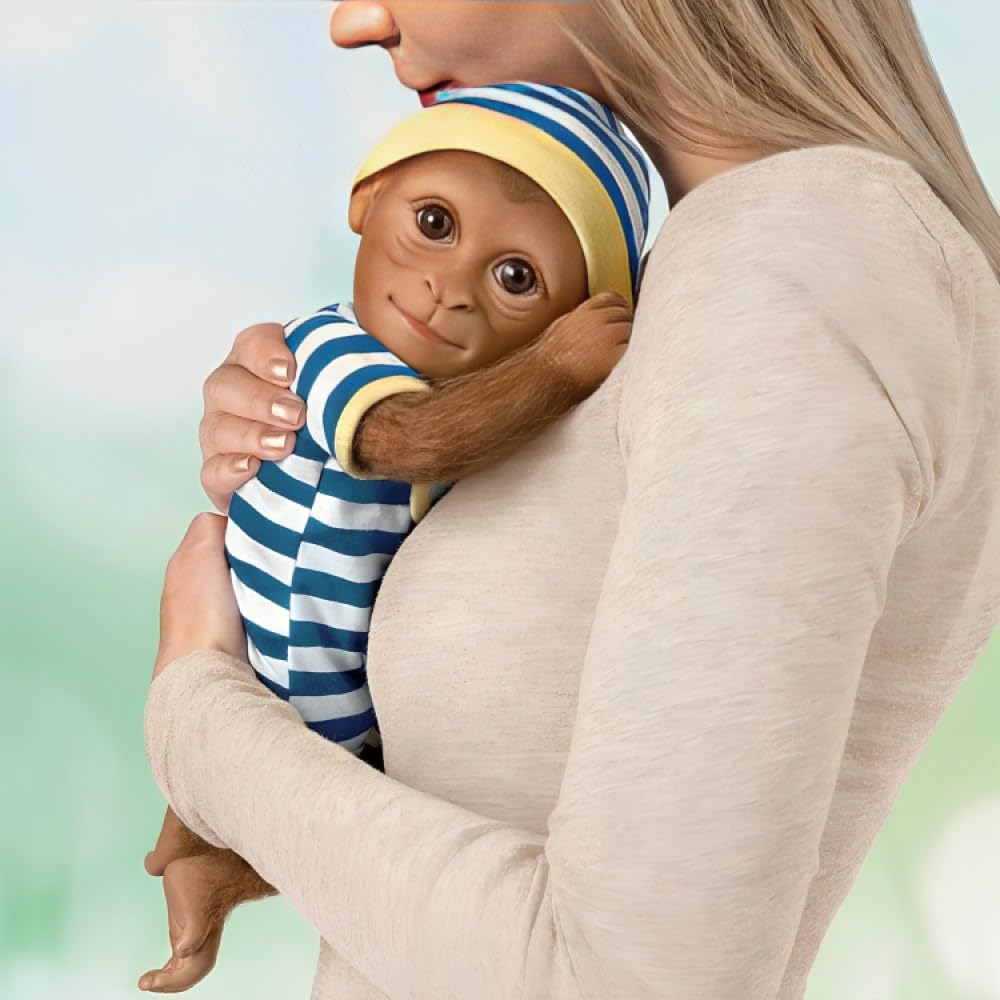 The Ashton-Drake Galleries So Truly Real Kirby Monkey Baby Doll with Hand-Applied Mohair