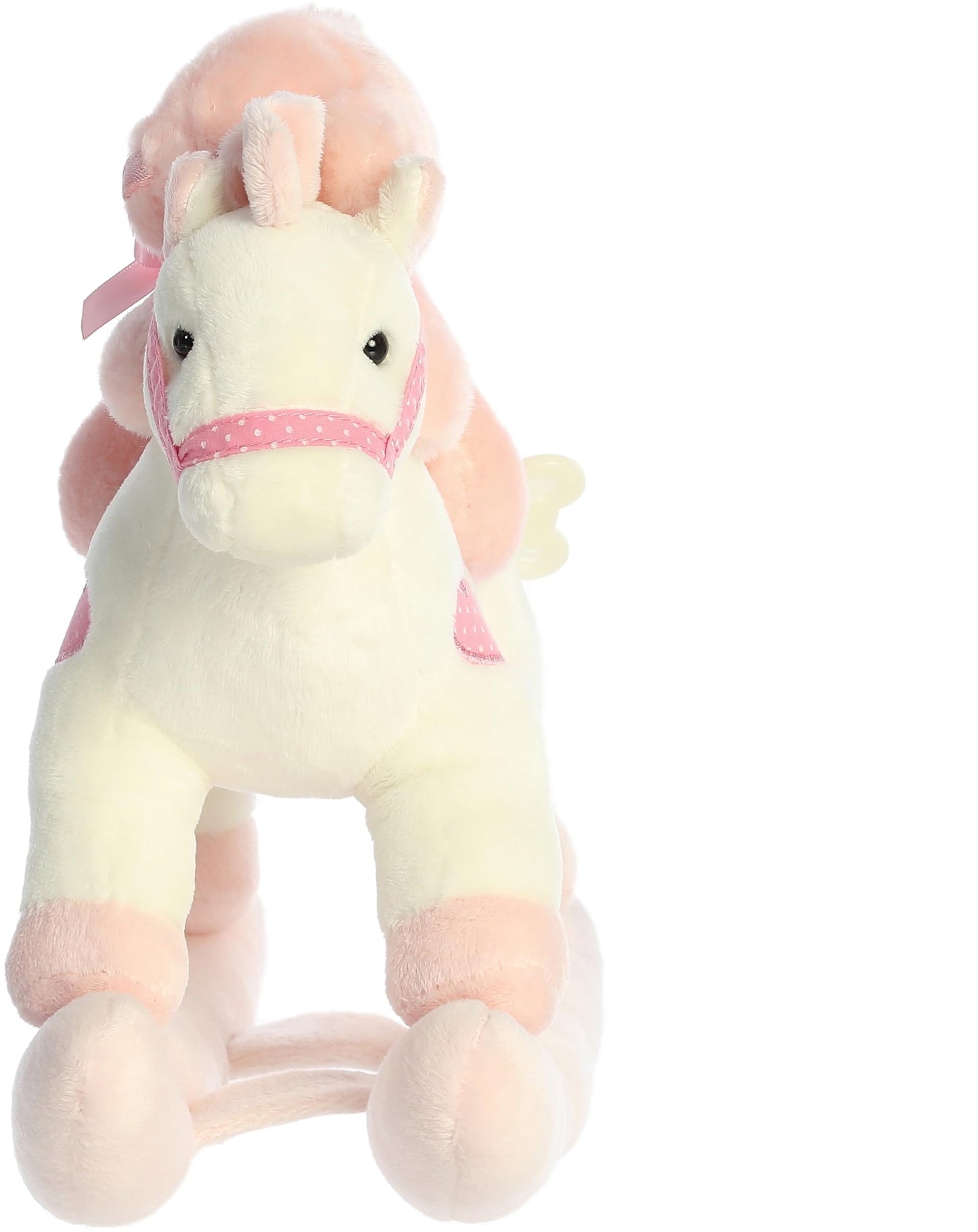 Aurora® Melodious Musicals! Baby Girl Rocking Horse™ Baby Stuffed Animal - Musical Entertainment - Engaging Play - Pink 11 Inches