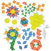Constructive Playthings Translucent Pattern Blocks, Light Table Manipulatives, STEM Toys, Sensory Play, Create, Build and Design, Color Exploration