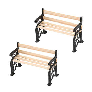 1/24 Scale Miniature Park Bench,Realistic Dollhouse Furniture for Train Scenery, DIY Miniature Displays and Architectural Models,1.9x0.9x1.3 Inches