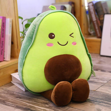 23.6 inch Large Avocado Fruit Soft Plush Toy Furry Stuffed Toy Avocado Plush Doll Cute Toy Avocado Stuffed Pillow Kawaii Food Shaped Fruit Series