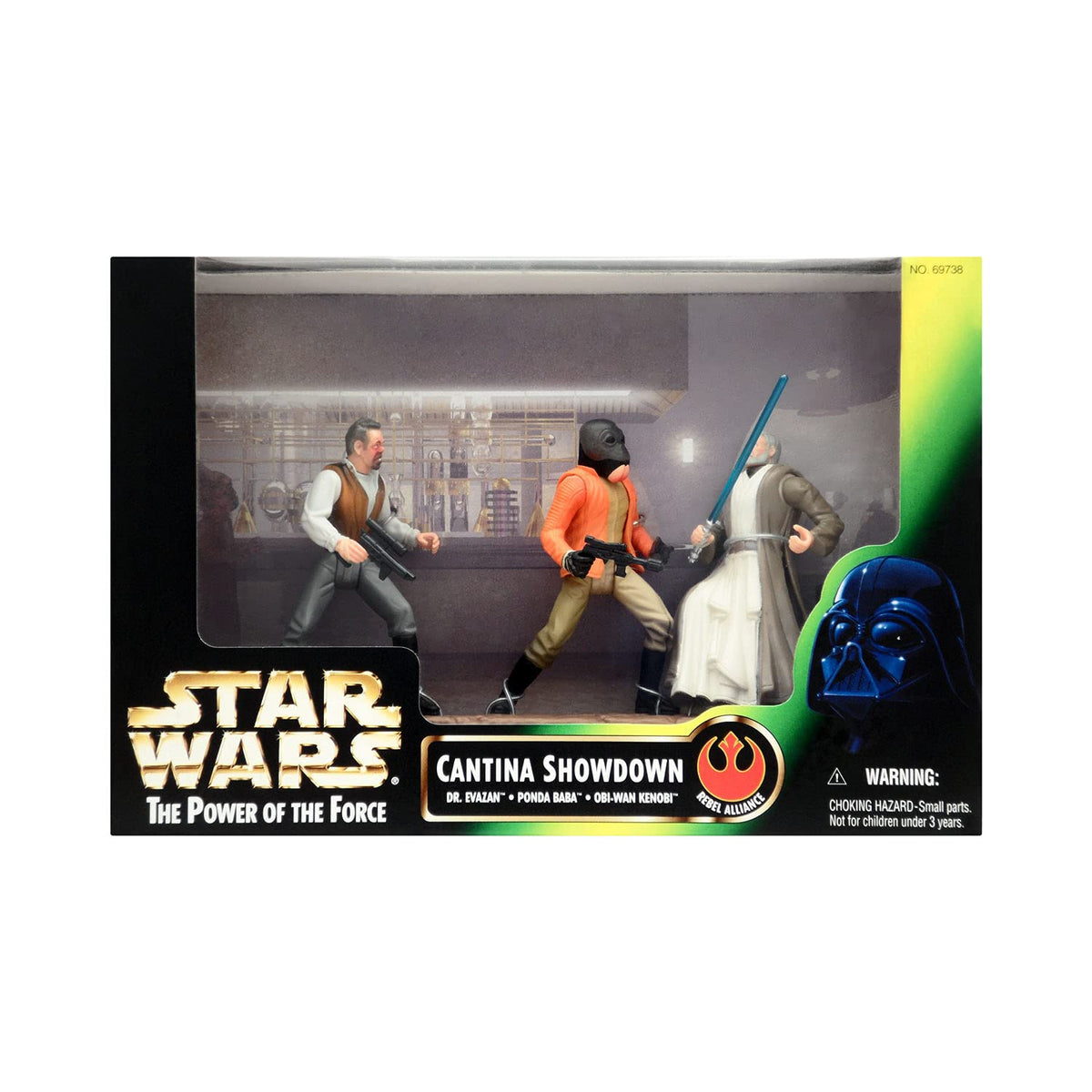 Star Wars: Power of The Force Cinema Scenes Cantina Showdown (Dr. Evazan, Ponda Boba, OBI-Wan Kenobi) Action Figure Mult