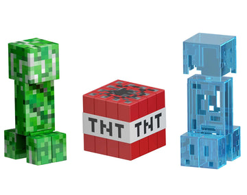 Mattel Minecraft Diamond Level Creeper Action Figure & Die-Cast Accessories, Collectible Toy Inspired by Video Game, 5.5-inch Scale