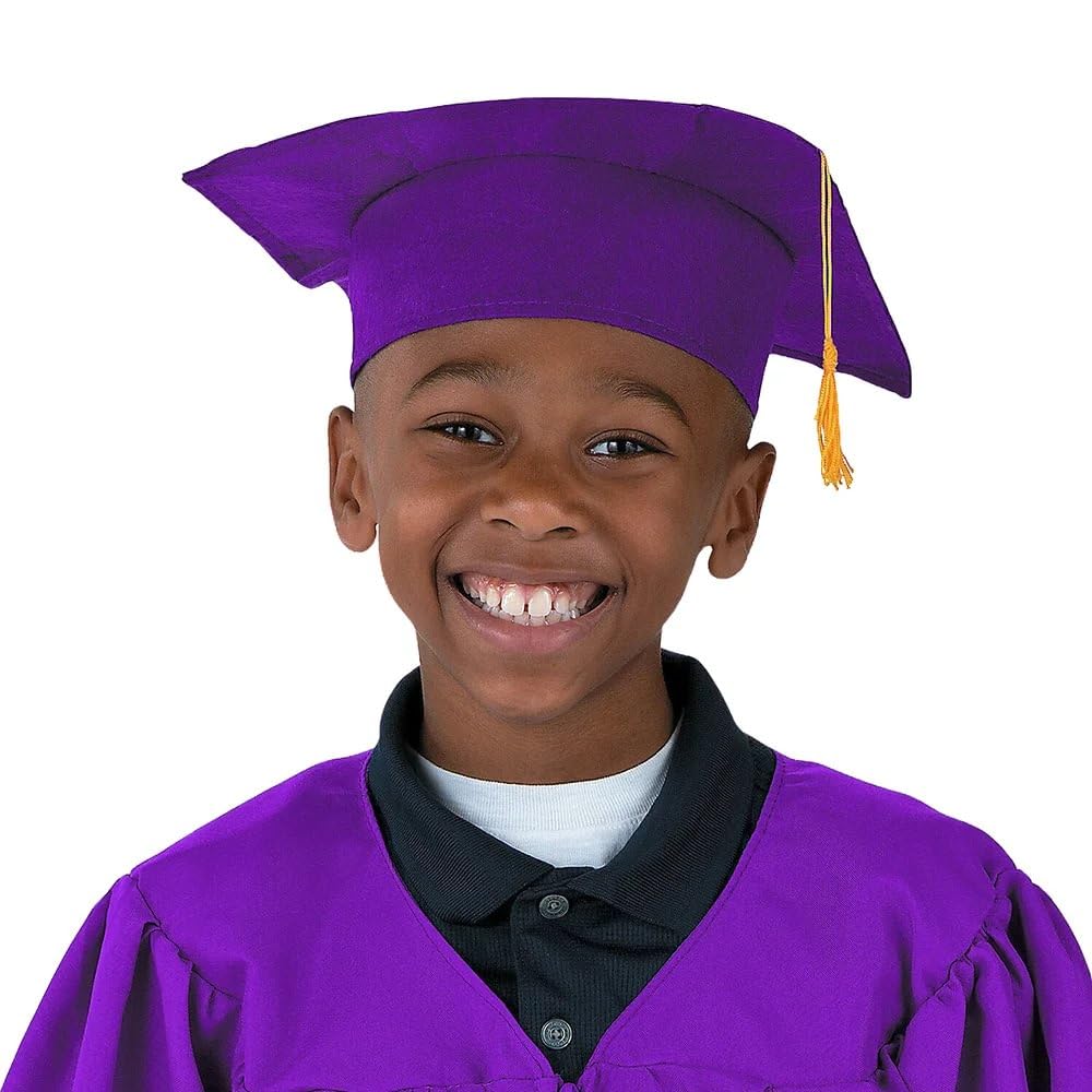 Fun Express Purple Felt Graduation Caps for Graduation - 12 Pieces