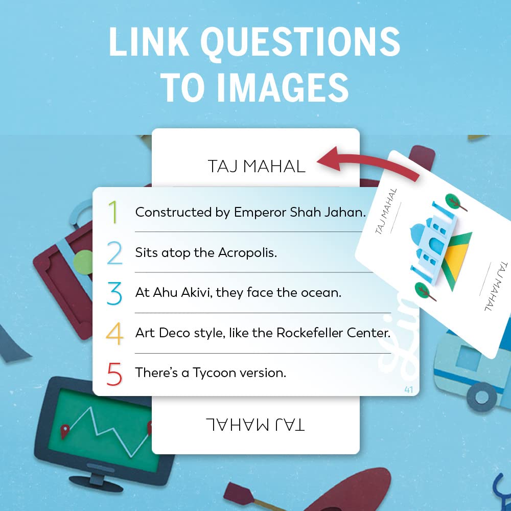 Linkto Travel | Trivia Game for Teens and Adults | Ages 10+ | 1 to 10 Players | 30 Minutes