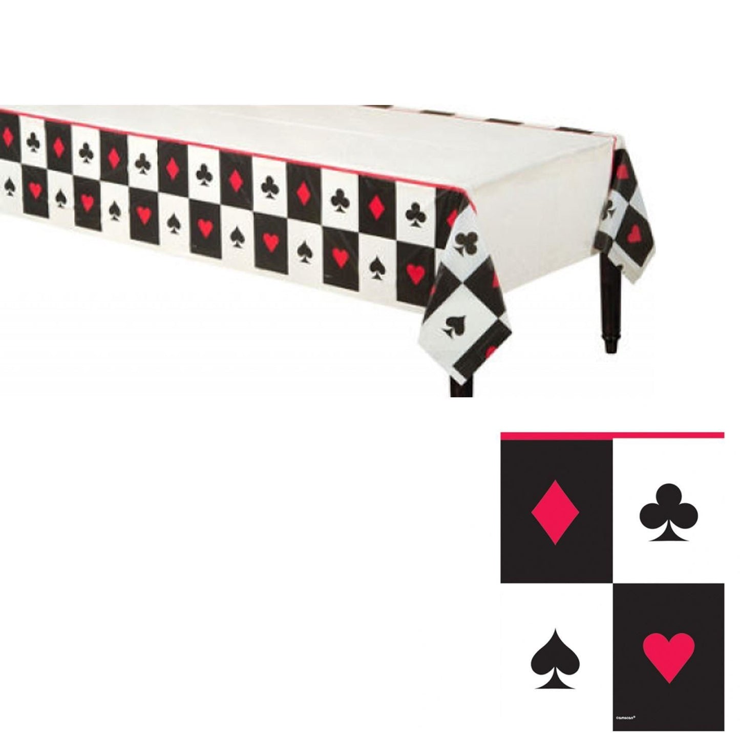 Casino Party Table Cover, 54" x 96"