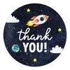 Andaz Press Kids Party Favor Thank You Stickers, 80-Pack 2-Inch Round Outer Space Birthday Stickers for Kids, Boys & Girls, Astronaut Sticker Labels