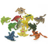 Kvvdi 12 Pcs Small Colorful Plastic Poison Dart Frogs Toy + 8 Pcs Turtles Rainforest Animals