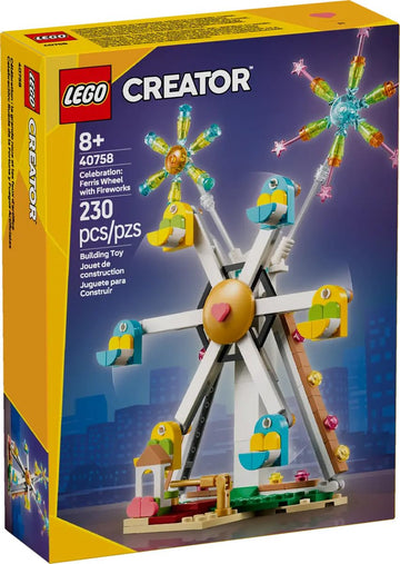 LEGO Creator Celebration Ferris Wheel with Fireworks Building Set 40758, 230 Pieces