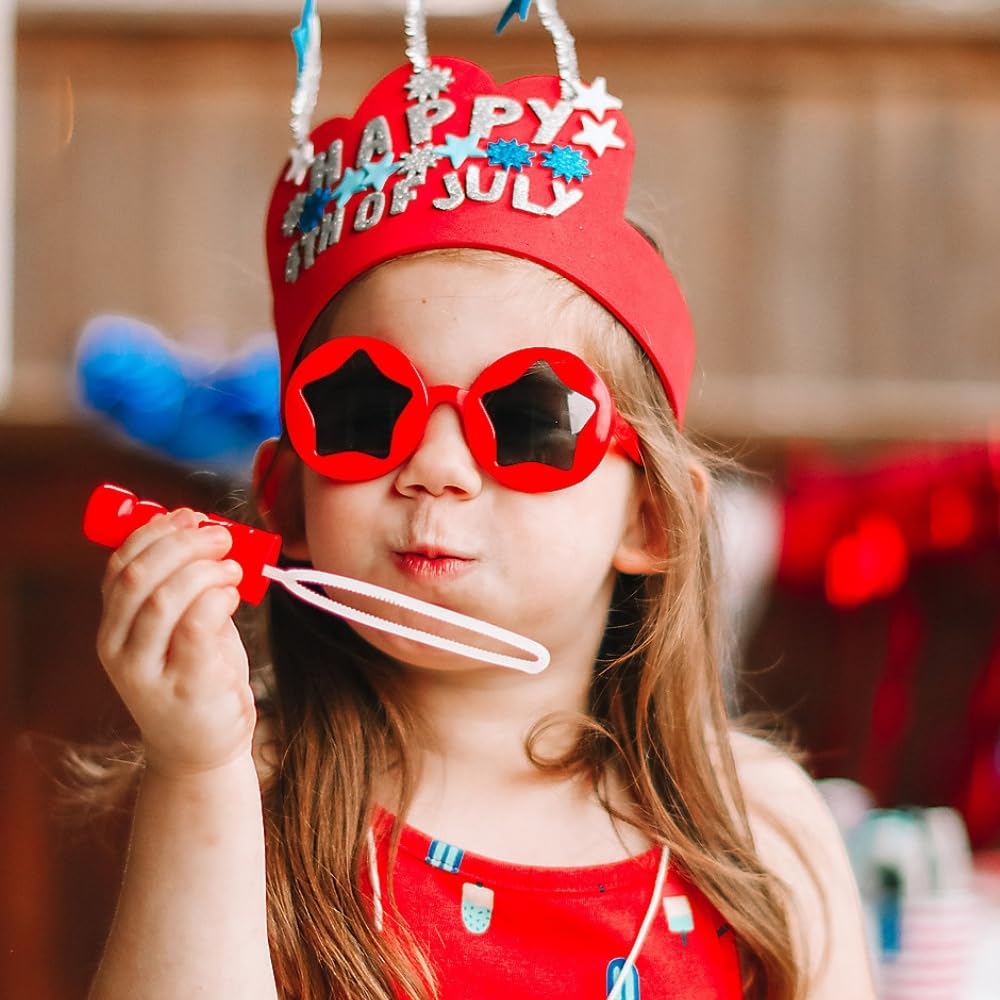 Patriotic Mini Bubble Wands - 12 Pieces