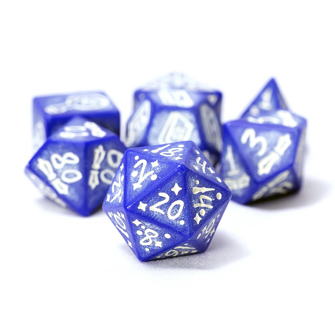 RPG Dice Set (7): Illusory Stone - Purple Agate