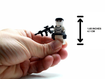 Battle Brick 1.6 Inches Tall Custom Special Forces Winter Army Commando Collectible Custom Minifigure | Genuine Military Minifig | Packaged in the USA