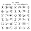 Toy Storage Labels: Set of 42 Unique Trofast Tags for Organizing Playrooms and Bedrooms. Original Peel and Stick Artist Designs for Kids' Toys