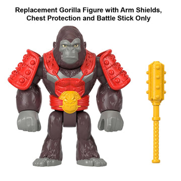 Fisher-Price Replacement Part Imaginext Gorilla Fortress Playset - HML57 - GYX00 ~ Replacement Posable Gorilla with Accessories ~ Works Well with