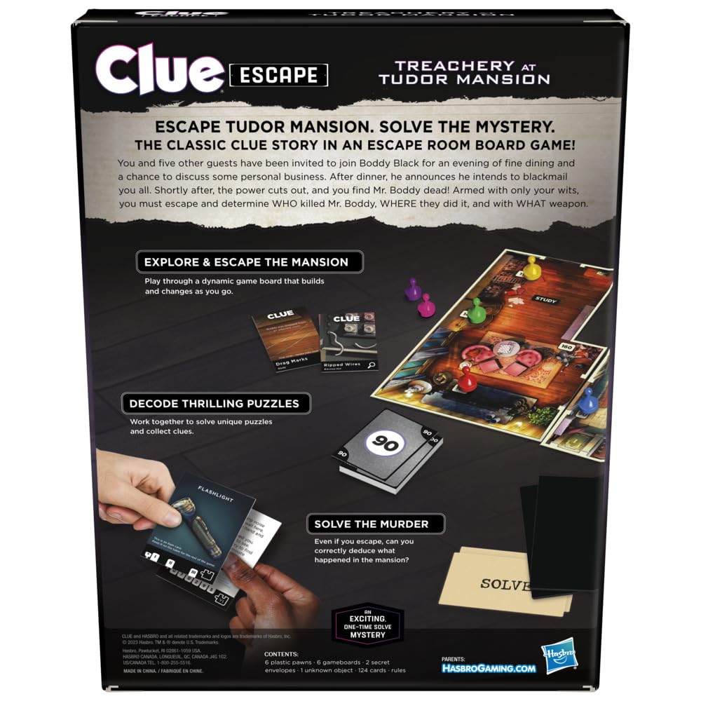 Hasbro Gaming - Clue Treachery at Tudor Mansion