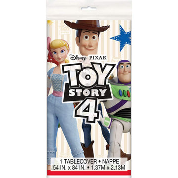 Disney Toy Story 4 Rectangular Plastic Table Cover - 54" x 84", 1 Pc