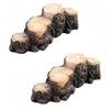 2Pcs Miniature Resin Stump Micro Landscape Fairy Garden Ornament Mini Doll House Outdoor Landscape Decor Outdoor Statues Garden Sculptures Outdoor
