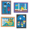 S&S Worldwide Unfinished Garden Sand Art Boards 5” x 7” (Pack of 12) - Peel & Stick Adhesive Craft Sheets for Kids - Pre-Cut Designs for Easy DIY Sand