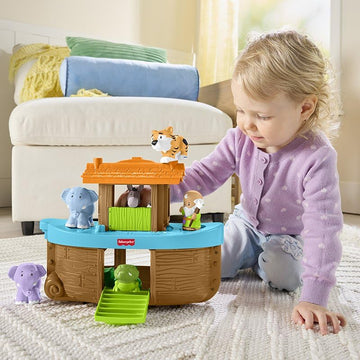 Fisher-Price Little People Toddler Toy Noah’s Ark Playset with 9 Animals and Noah Figure, Gift for Ages 1+ Years