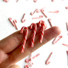 Miniature Candy Canes, Peppermint Embellishments, Non-Edible Tiny Mini Small Christmas Craft, Dollhouse Miniatures Polymer Clay (20PCS)